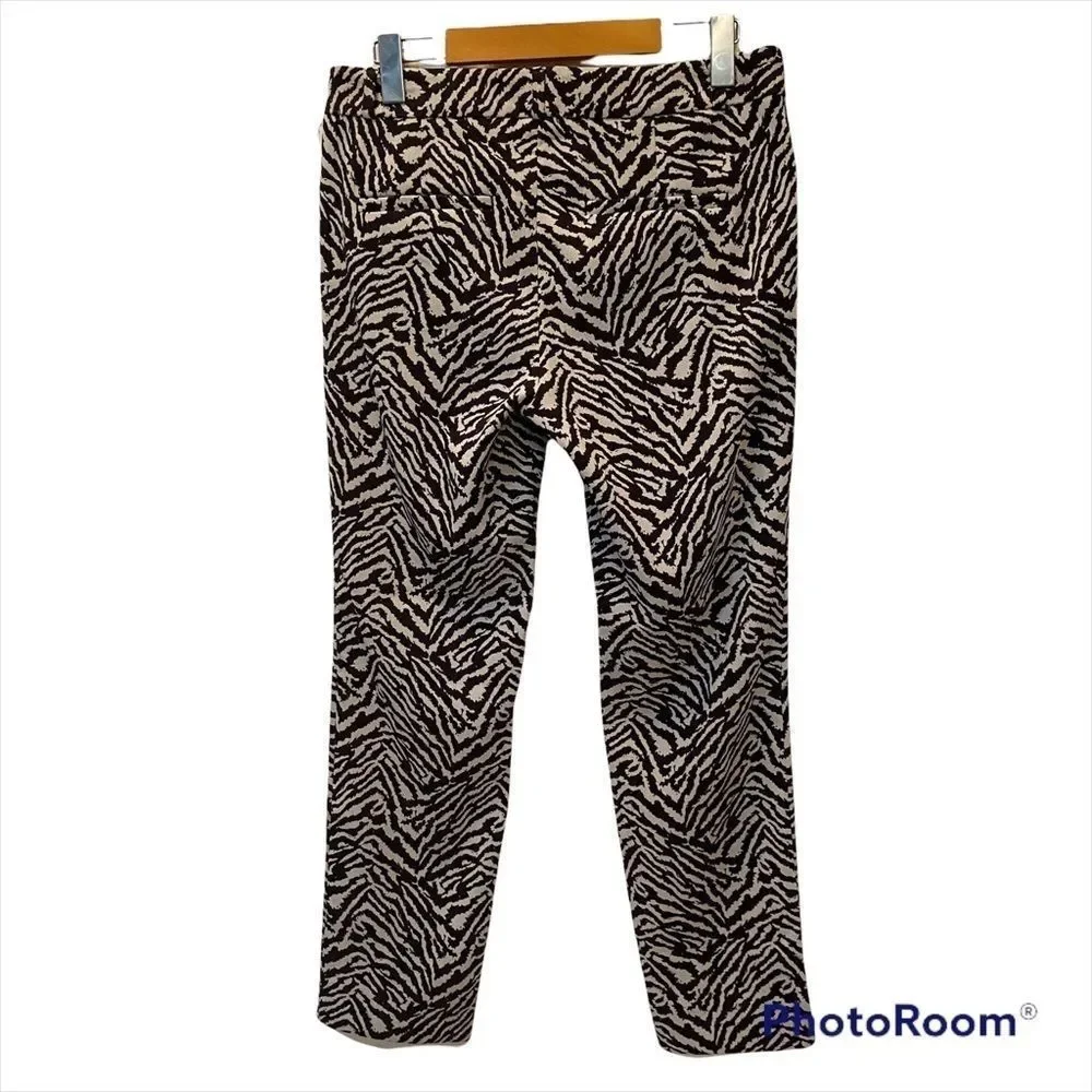 NWT Banana republic Sloan animal print trousers size 6 - Picture 3 of 7
